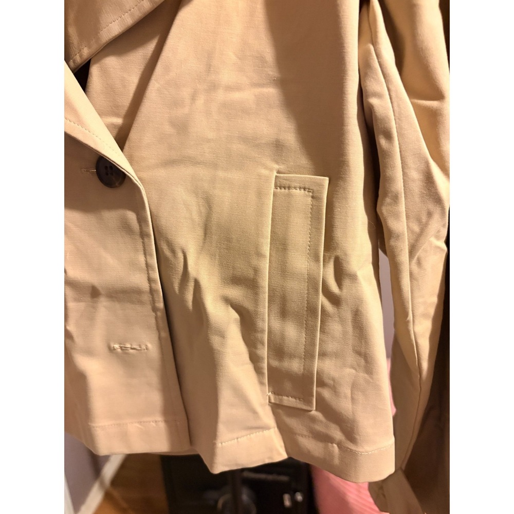 Beautiful Nordstrom Tan Crop Jacket with Pockets Sz S - Picture 9 of 9